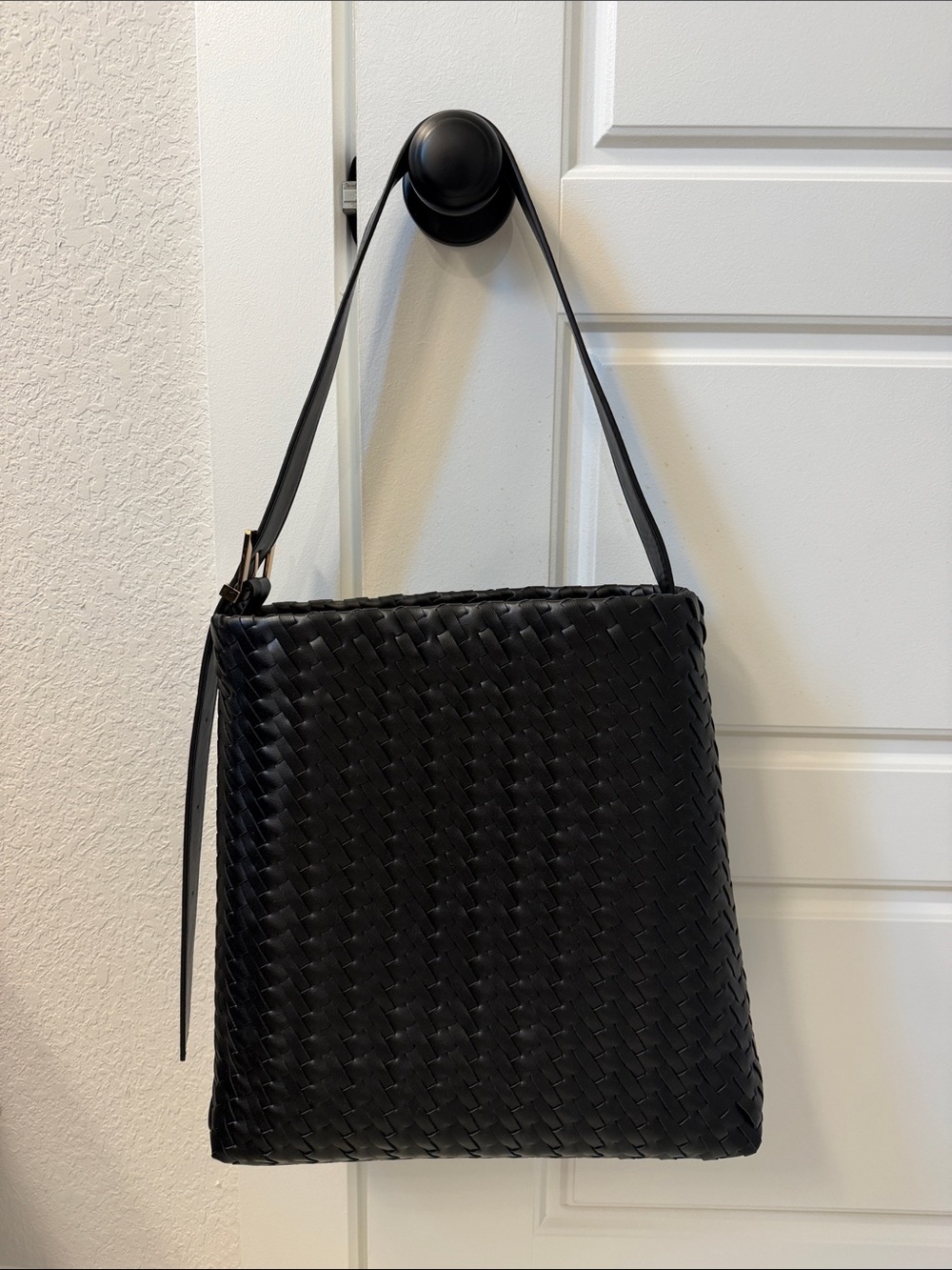 a new day Black Woven Shoulder Tote